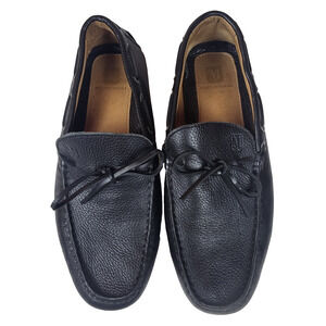 Bruno Magli TINO Black Leather Driving Moccasin/ Suede Penny Loafers Mens 12.0 M